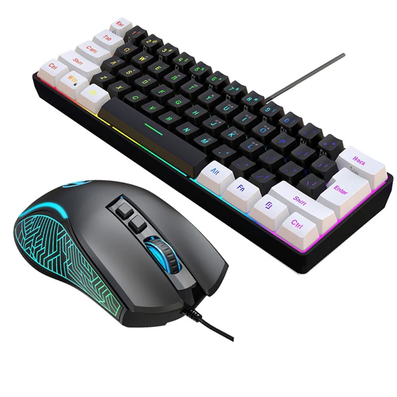 Gaming Keyboard Mouse And Headset Combo - Keyboard dan Mouse 60% Combo Kit