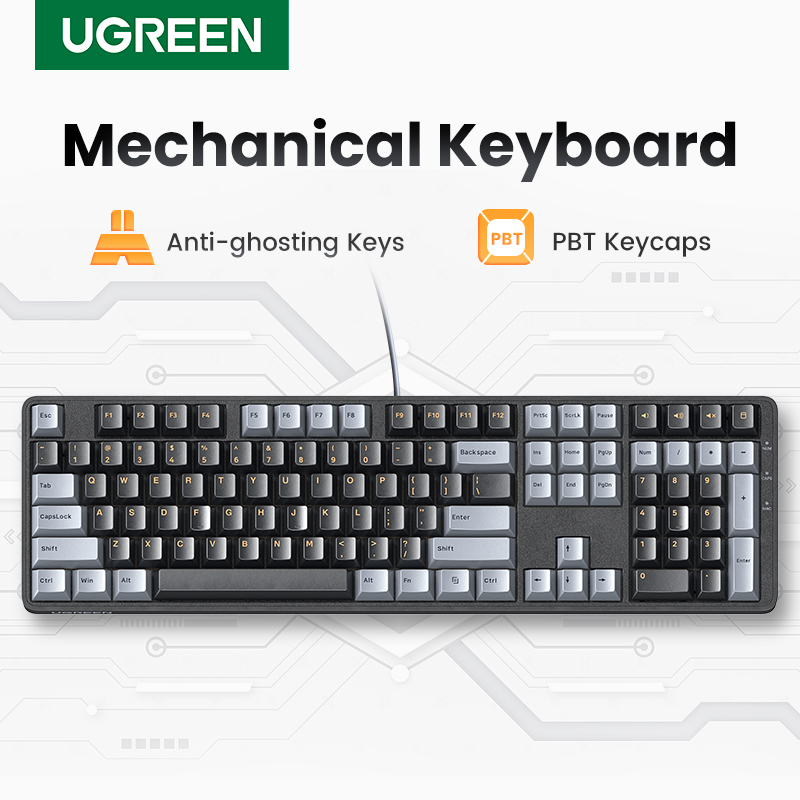 Keyboard Gaming Mac - UGREEN Keyboard mekanis 108 PBT, Keyboard