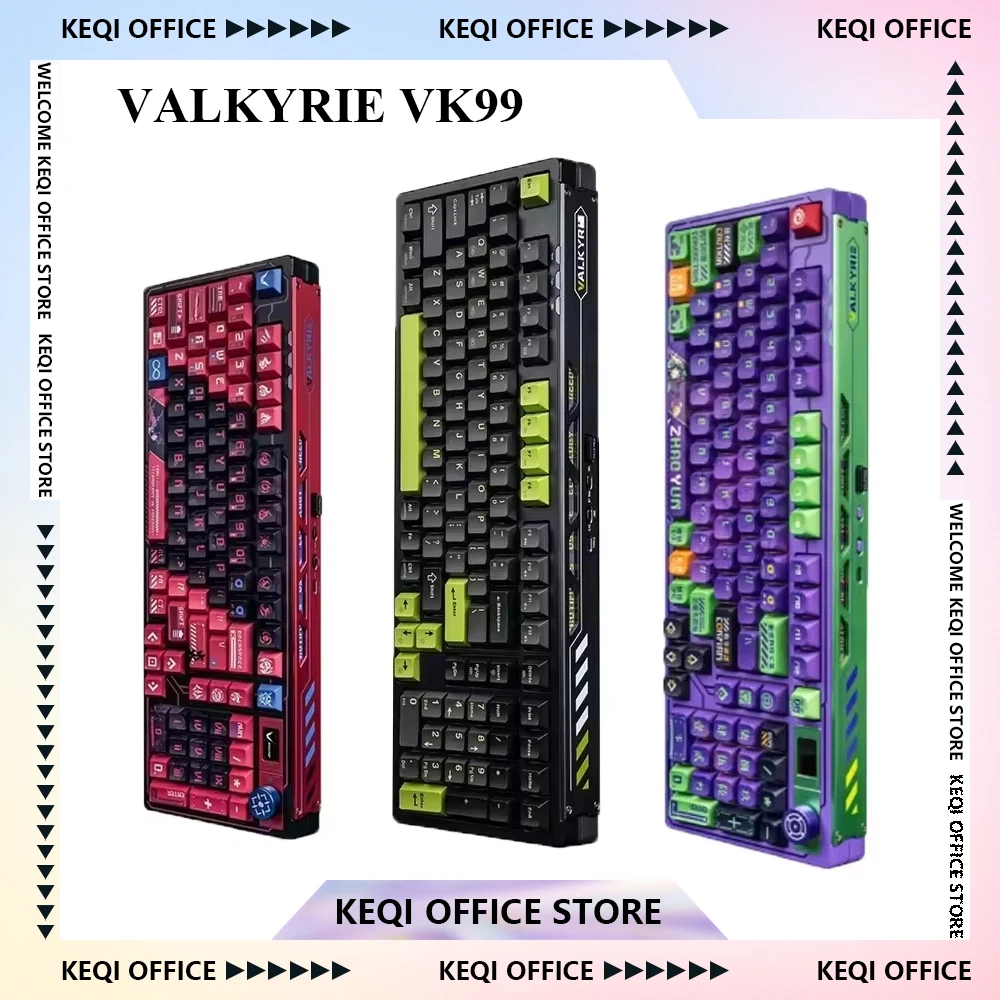Gaming Keyboard Hot Swappable - VALKYRIE VK99 Keyboard mekanik RGB nirkabel