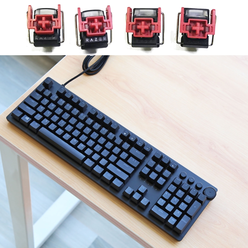 Gaming Keyboard Hot Swappable - 4 Buah Sakelar Optik Merah Liner