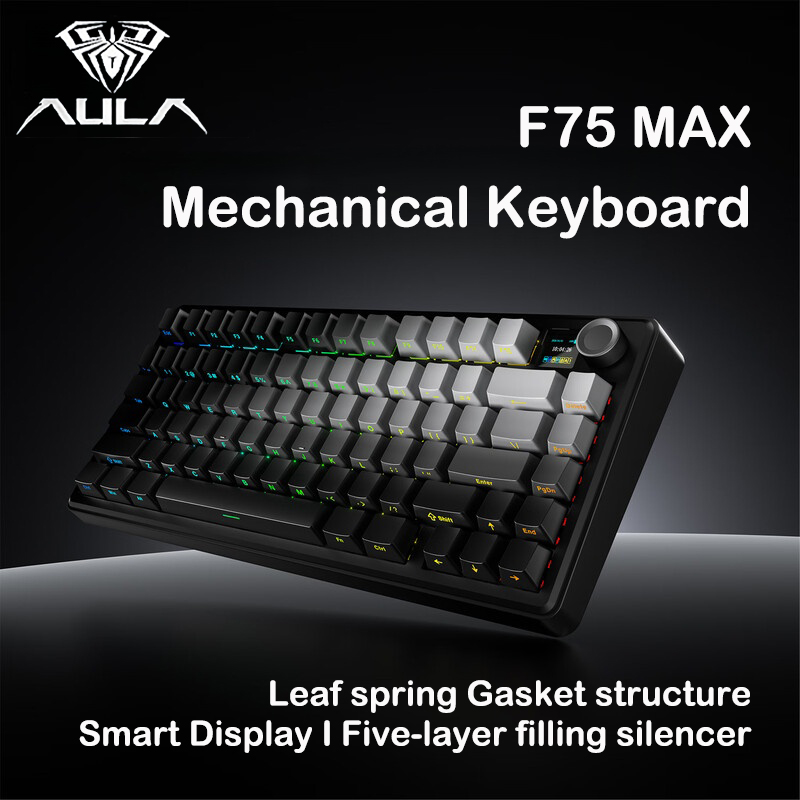 Keyboard Gaming Mac - AULA F75 MAX 75% Tri-Mode Keyboard
