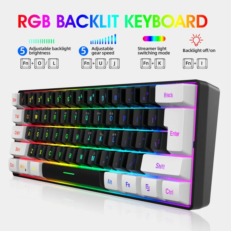 Keyboard dan Mouse 60% Combo K - Gaming Keyboard Mouse And Headset Combo ulasan dan harga