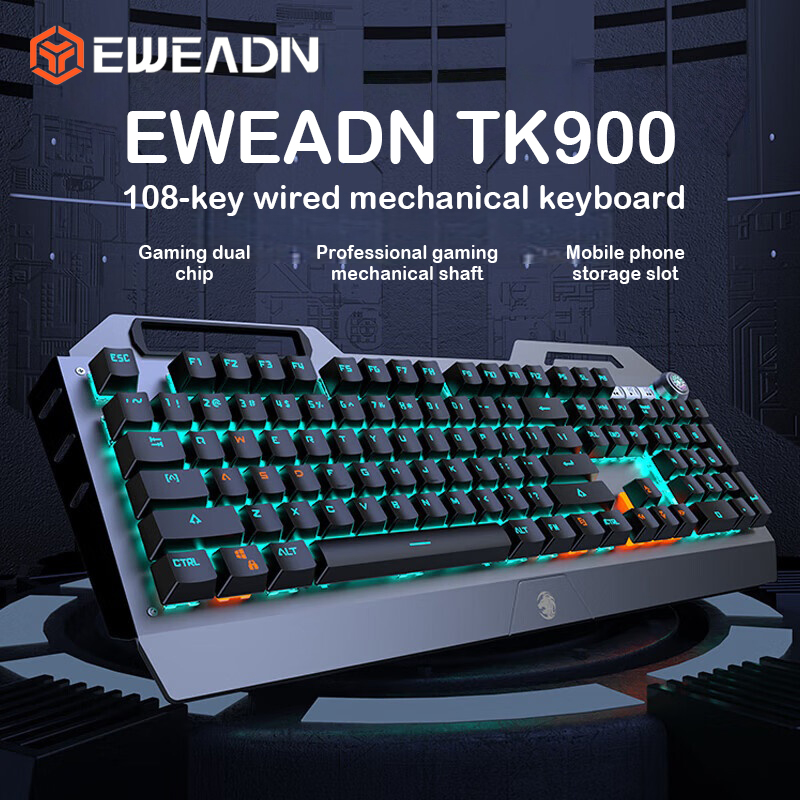 EWEADN TK900 Keyboard Mekanik  - Keyboard Gaming Mac ulasan dan harga