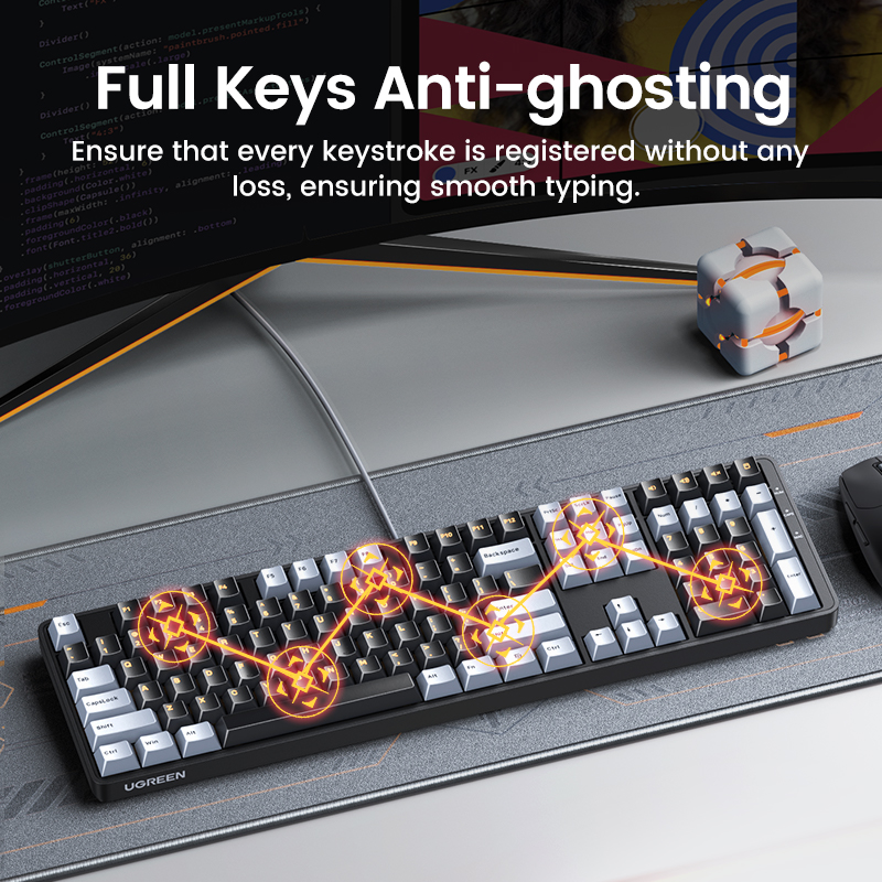 UGREEN Keyboard mekanis 108 PB - Keyboard Gaming Mac ulasan dan harga