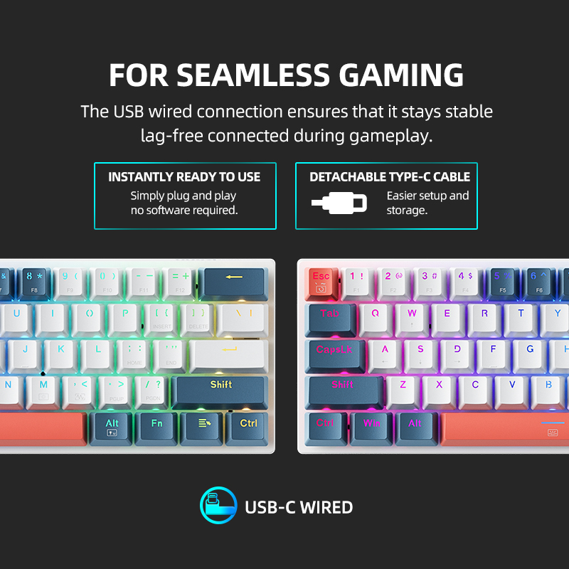 K500-B61 Machenike Mini Mechan - Gaming Keyboard Hot Swappable ulasan dan harga
