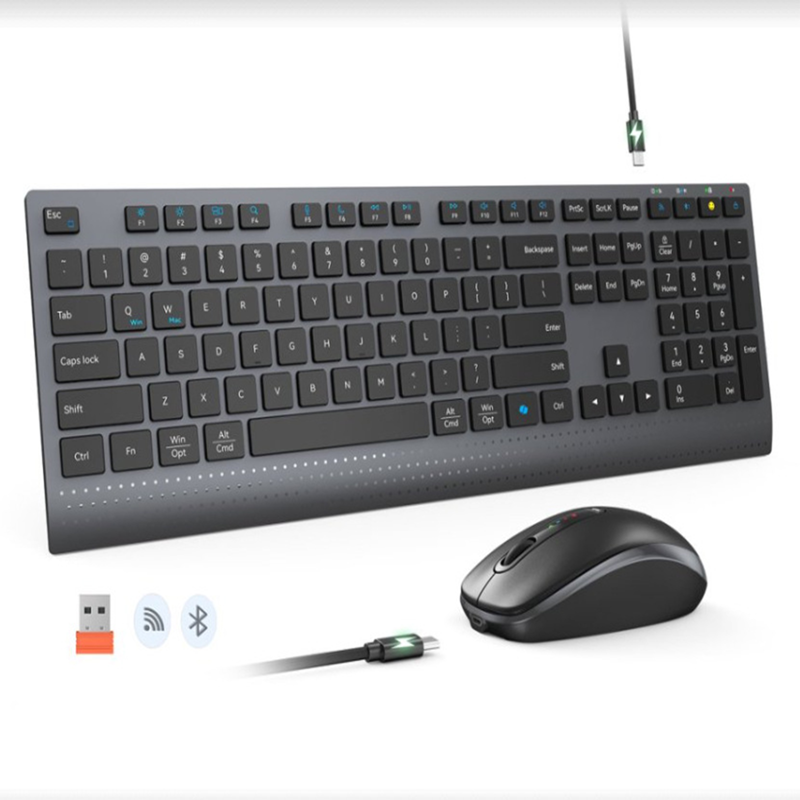 Keyboard dan Mouse Nirkabel Du - Gaming Keyboard Mouse And Headset Combo ulasan dan harga