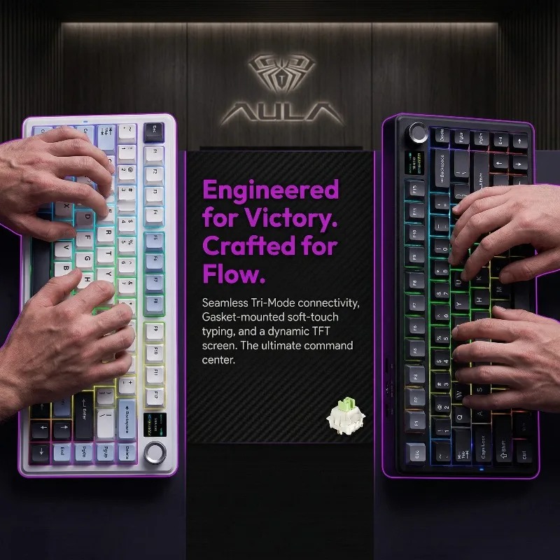 AULA F75 Max Mechanical Keyboa - Gaming Keyboard Mechanical Wireless ulasan dan harga