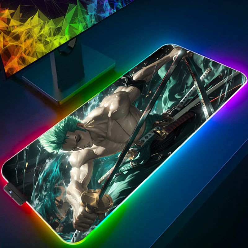 ONE PIECE Zoro Mouse Pad RGB A - Gaming Keyboard En Mouse ulasan dan harga