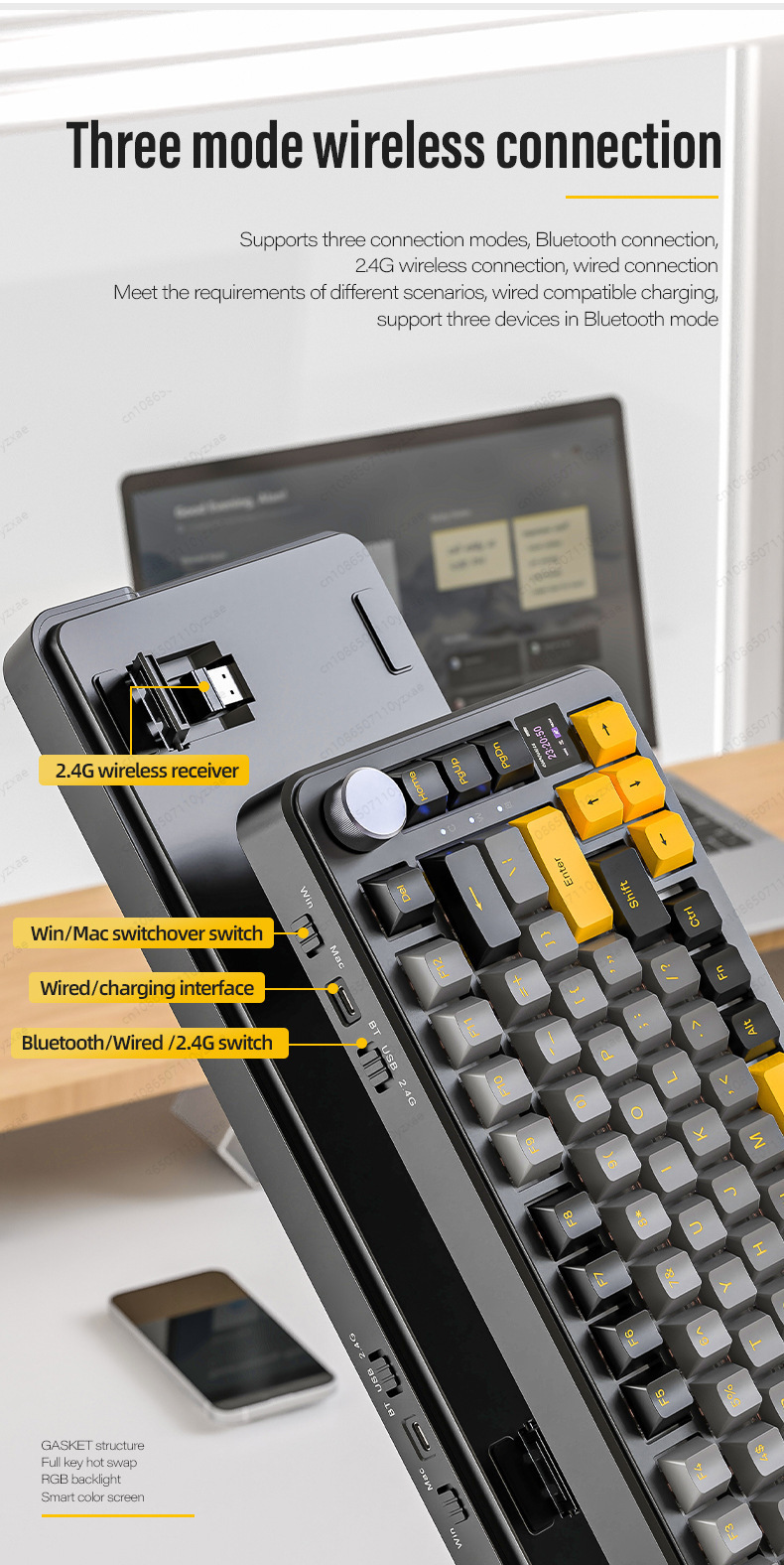 2024 Baru AL66 Keyboard Mekani - Gaming Keyboard Hot Swappable ulasan dan harga