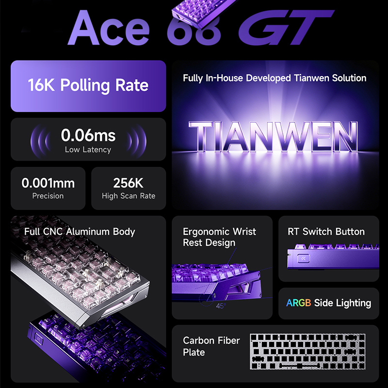 MCHOSE Ace 68 GT Keyboard Gami - Gaming Keyboard Hot Swappable ulasan dan harga