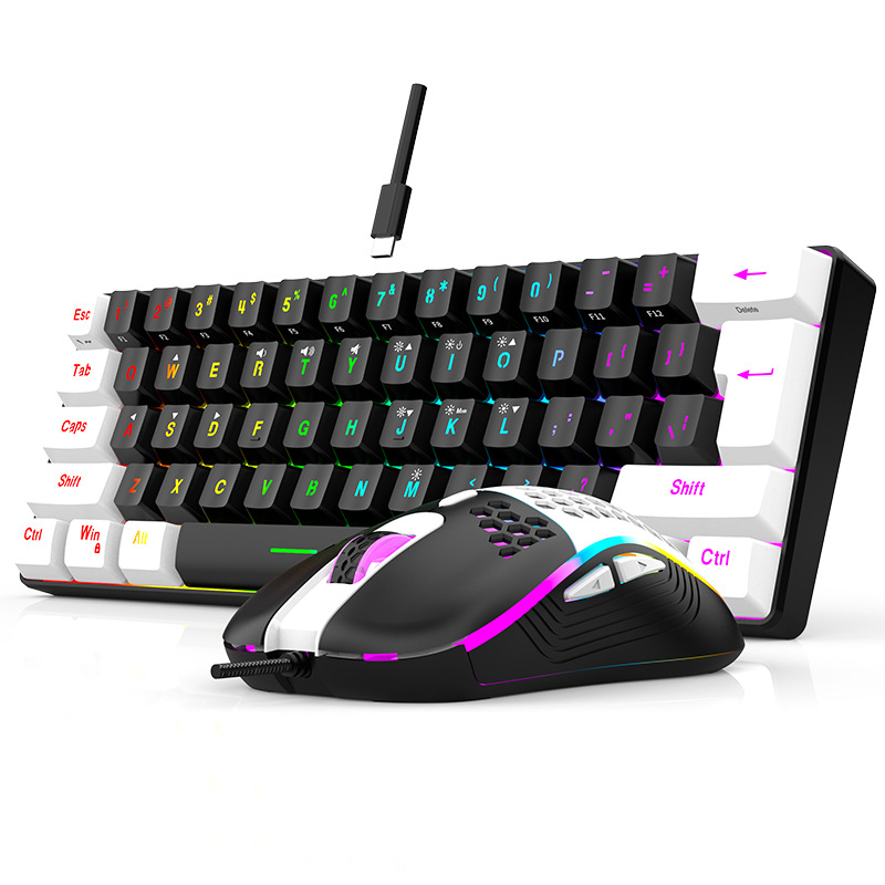 Set Keyboard dan Mouse 60% RGB - Gaming Keyboard Mouse And Headset Combo ulasan dan harga
