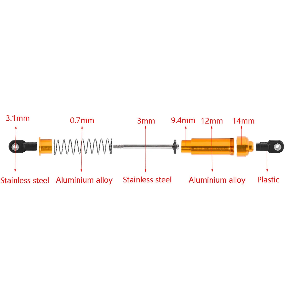 Peredam minyak aluminium besar - Stabilizer Screw In ulasan dan harga